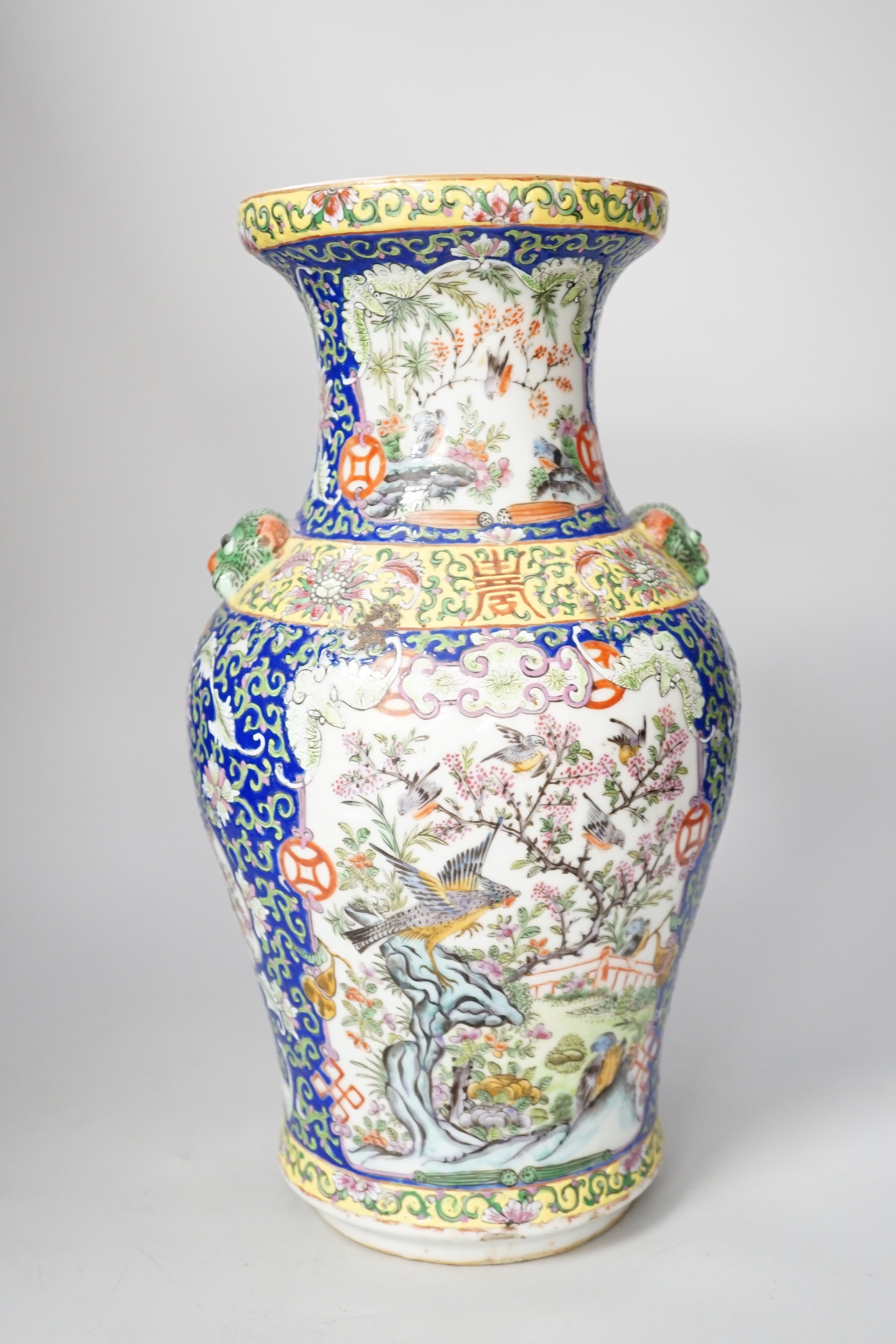 A Chinese enamelled porcelain vase, early 20th century, 36cm high